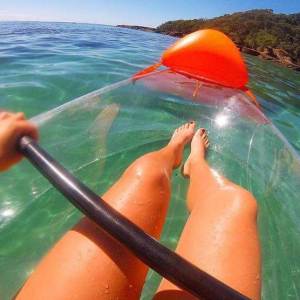 a person swimming in the water