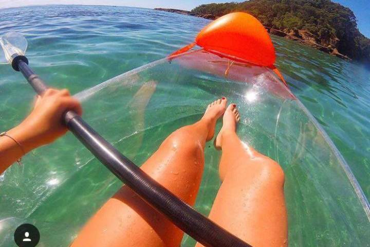 a person swimming in the water