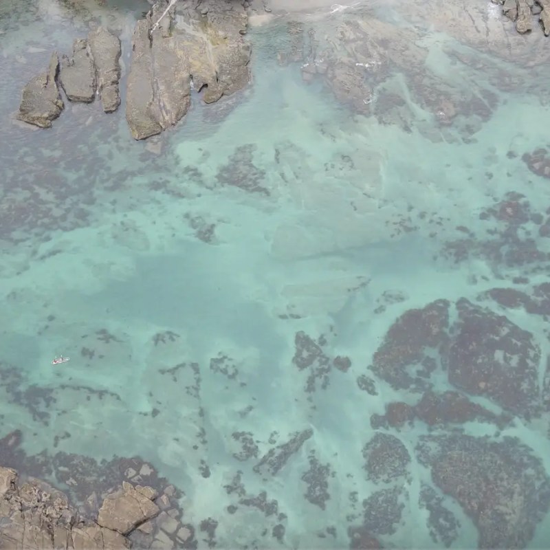 Drone pic of Goat Island