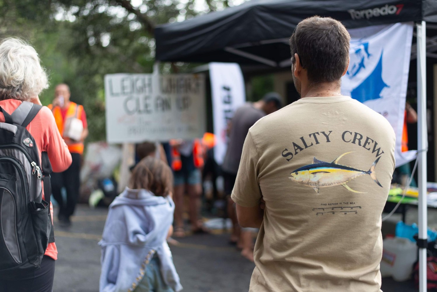 Staff member of Goat Island Dive Crew at the Leigh Harbour Clean Up