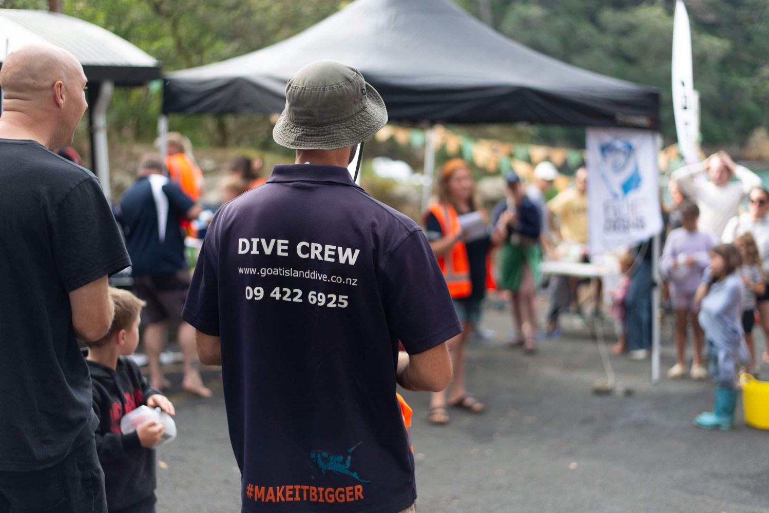 Staff member of Goat Island Dive Crew at the Leigh Harbour Clean Up